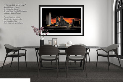 Tulsa Skyline Wall Art, Abstract Tulsa Skyline Print, Tulsa Abstract Art, Tulsa Print, Tulsa Oklahoma Abstract Wall Art