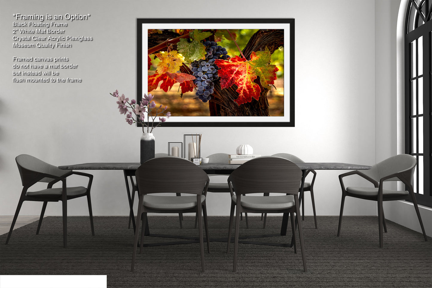 Vineyard Autumn Gold, California Vineyard, St Helena, Fall Vineyard Leaves, Grapes, Winery Art, Wine Wall Décor Kitchen Cellar