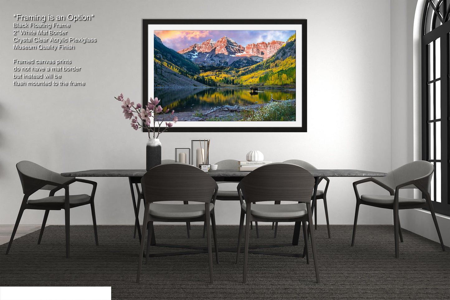 Maroon Bells with moose, Maroon Bells fall picture, Colorado aspens wall art, Autumn colors and mountains, Aspen Colorado landscape print