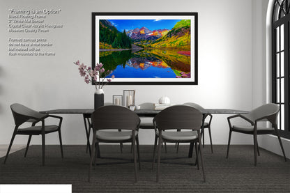 Maroon Bells canvas print, Colorado wall art, autumn colors, sunrise picture, Aspen autumn, nature photography, mountain wall art