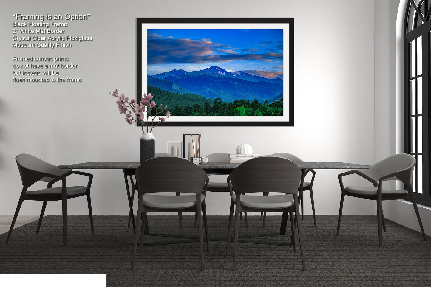 Rocky Mountain national park, Colorado canvas, Estes Park photo, Longs Peak picture, mountain wall decor