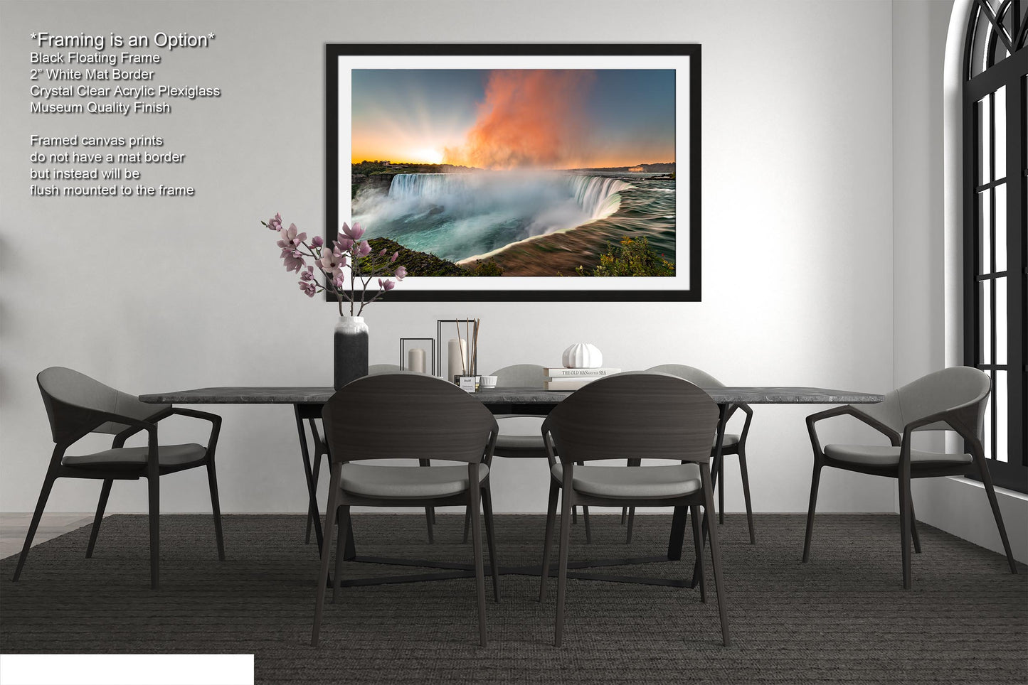 Niagara Falls Sunrise Photo, Waterfalls, Photo Art, Canvas Print, Home Decor, Canvas Wall Art, Sunrise, Landscape Sunrise, Nature