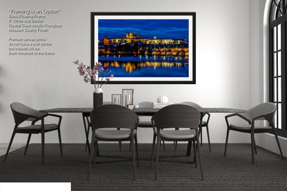 Prague Castle on Canvas, Cityscape Print, Photo Art, Prague Photography, Canvas Wall Art, Prague Czech Republic, Charles Bridge, River