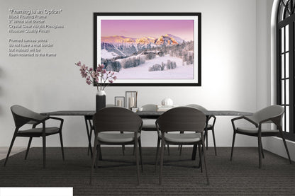 Snow Capped Mountains Sunrise Landscape Winter Print/Canvas/Acrylic/Metal