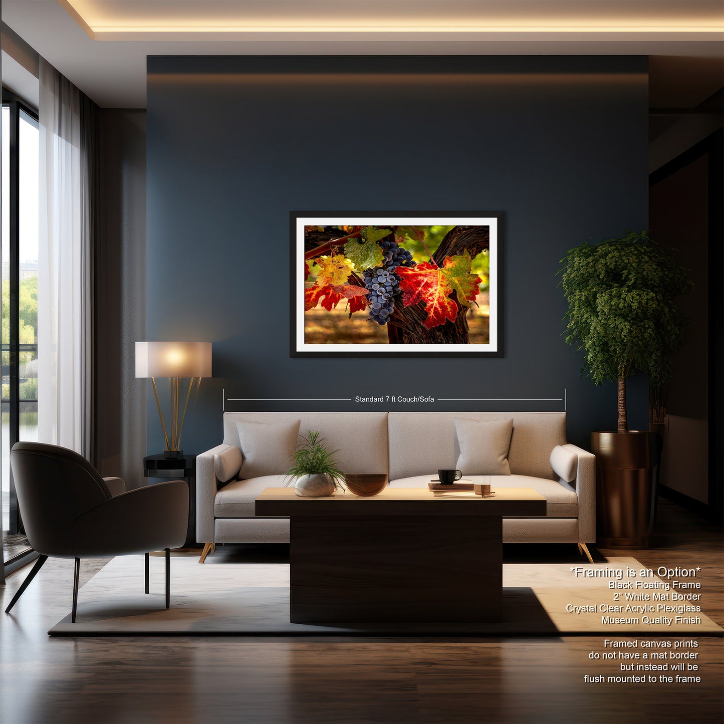 Vineyard Autumn Gold, California Vineyard, St Helena, Fall Vineyard Leaves, Grapes, Winery Art, Wine Wall Décor Kitchen Cellar