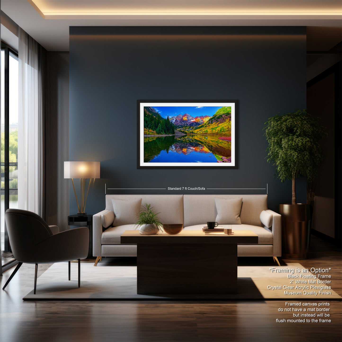 Maroon Bells canvas print, Colorado wall art, autumn colors, sunrise picture, Aspen autumn, nature photography, mountain wall art