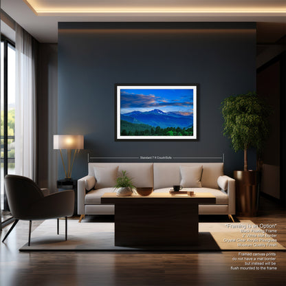Rocky Mountain national park, Colorado canvas, Estes Park photo, Longs Peak picture, mountain wall decor