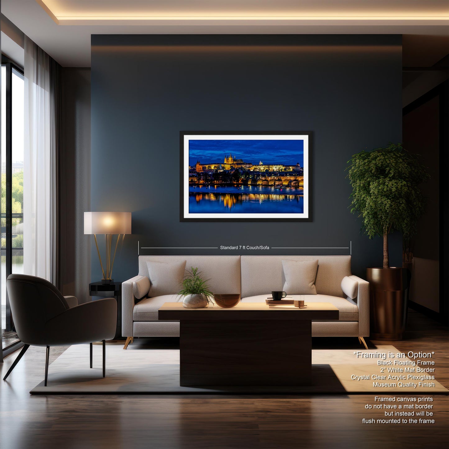 Prague Castle on Canvas, Cityscape Print, Photo Art, Prague Photography, Canvas Wall Art, Prague Czech Republic, Charles Bridge, River