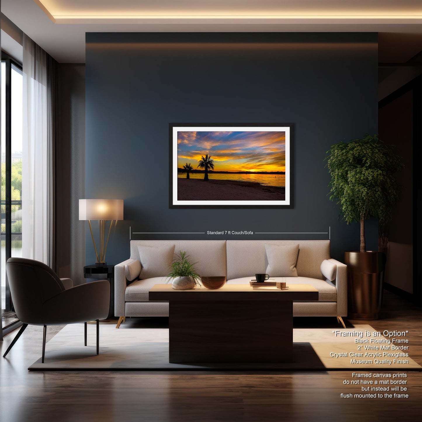 Radiant Horizons: Sunset at Lake Havasu Wall Art State Park Canvas Metal Print Arizona Photography