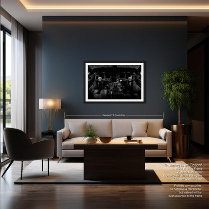 Gulfstream V Cockpit, Wall Canvas,Metal, Print, Acrylic. Aviation Photo