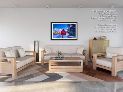 Sun Valley | Idaho | Red Barn | Winter Lights | Print | Paper | Canvas | Metal | Acrylic