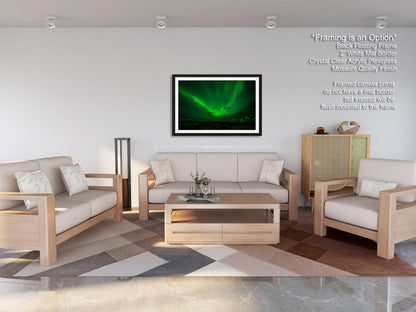 Aurora Borealis Northern Lights Print taken in Iceland on Acrylic, Canvas, Metal & Paper
