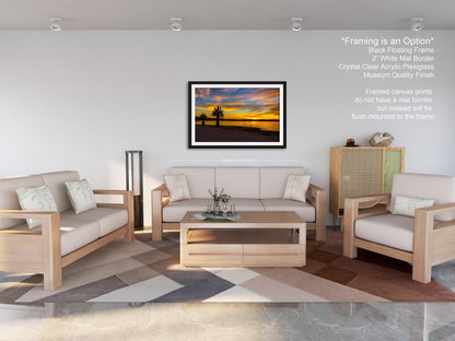 Radiant Horizons: Sunset at Lake Havasu Wall Art State Park Canvas Metal Print Arizona Photography