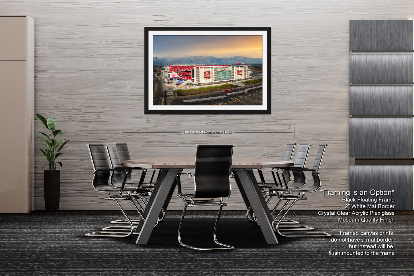 Levi's Stadium Wall Art | San Francisco 49ers Print & Bay Area Decor American Football Season for Man Cave or Game Room
