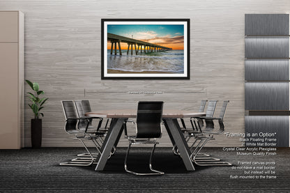 Coastal Awakening: Wrightsville Beach Photography Jonnie Mercers Fishing Pier North Carolina Architectural Seascape Wall Art