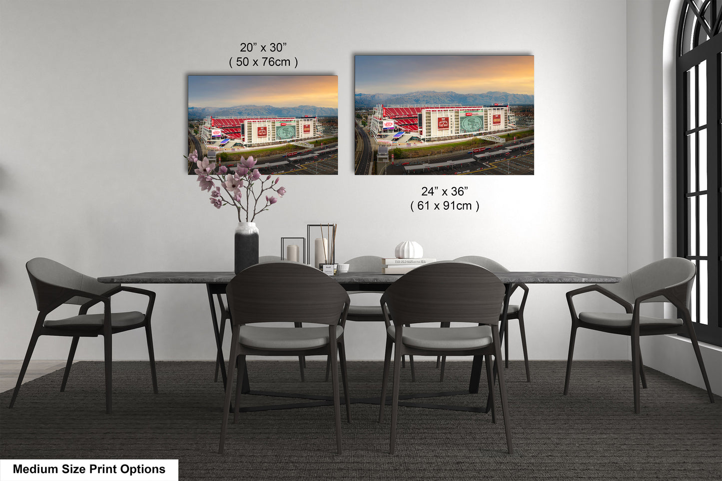 Levi's Stadium Wall Art | San Francisco 49ers Print & Bay Area Decor American Football Season for Man Cave or Game Room