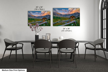 Mayflower Gulch sunset landscape, Leadville Colorado, San Juan mountains, mountain sunset, Rocky Mountains, Colorado art, triptych