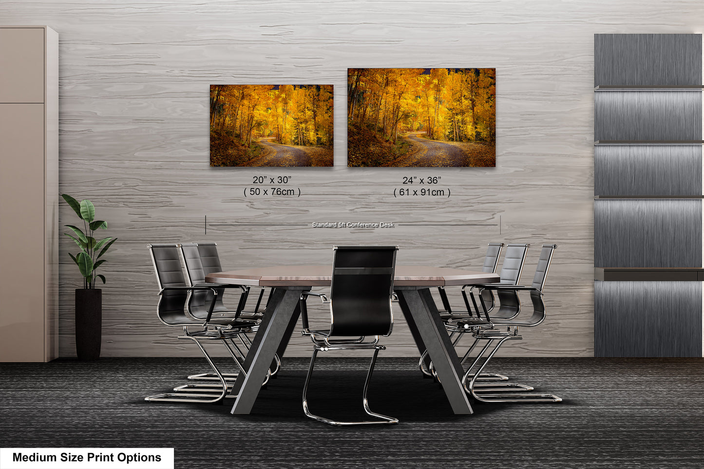 Colorado Aspens, Curvy road, autumn color, Little Cimarron Valley, Rocky Mountains, golden leaves, Photography wall art