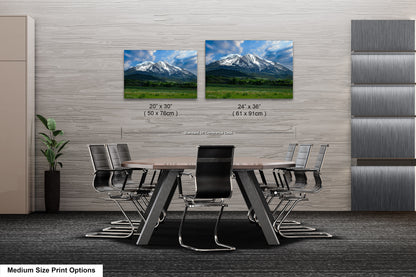 Mt. Sopris picture, Colorado mountain art, Aspen Colorado, Mt. Sopris Carbondale, Colorado photography, extra large wall art, triptych