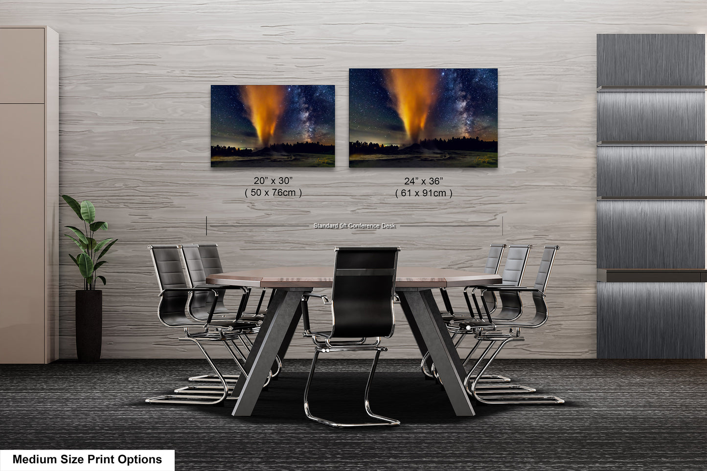 Starry Night in Yellowstone, Night Sky, Milky Way, Living Room, Bedroom, Office, Dorm, Canvas, Metal, Acrylic, Paper Print