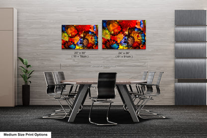 Color Glass Flowers Print, Chihuly Glass Wall Art, Home Decoration, House Warming Gift, Interior Design Ideas, Abstract Art, Urban Art