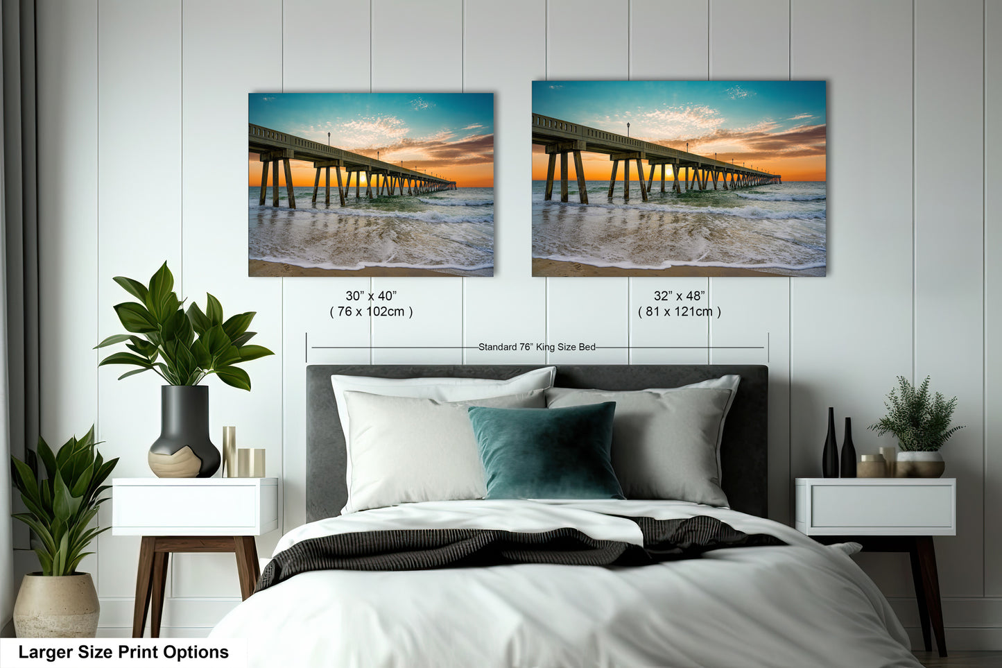 Coastal Awakening: Wrightsville Beach Photography Jonnie Mercers Fishing Pier North Carolina Architectural Seascape Wall Art