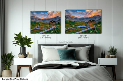 Mayflower Gulch sunset landscape, Leadville Colorado, San Juan mountains, mountain sunset, Rocky Mountains, Colorado art, triptych