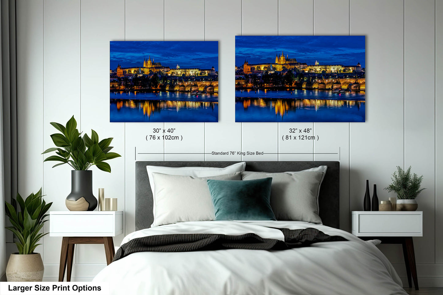 Prague Castle on Canvas, Cityscape Print, Photo Art, Prague Photography, Canvas Wall Art, Prague Czech Republic, Charles Bridge, River