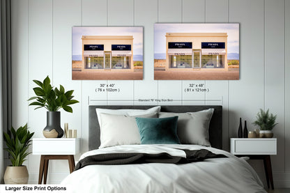 Marfa Texas Fashion Store Photography Wall Art Print - Neutral Room Decor Poster on Premium Photo Paper, Canvas, Acrylic, or Metal