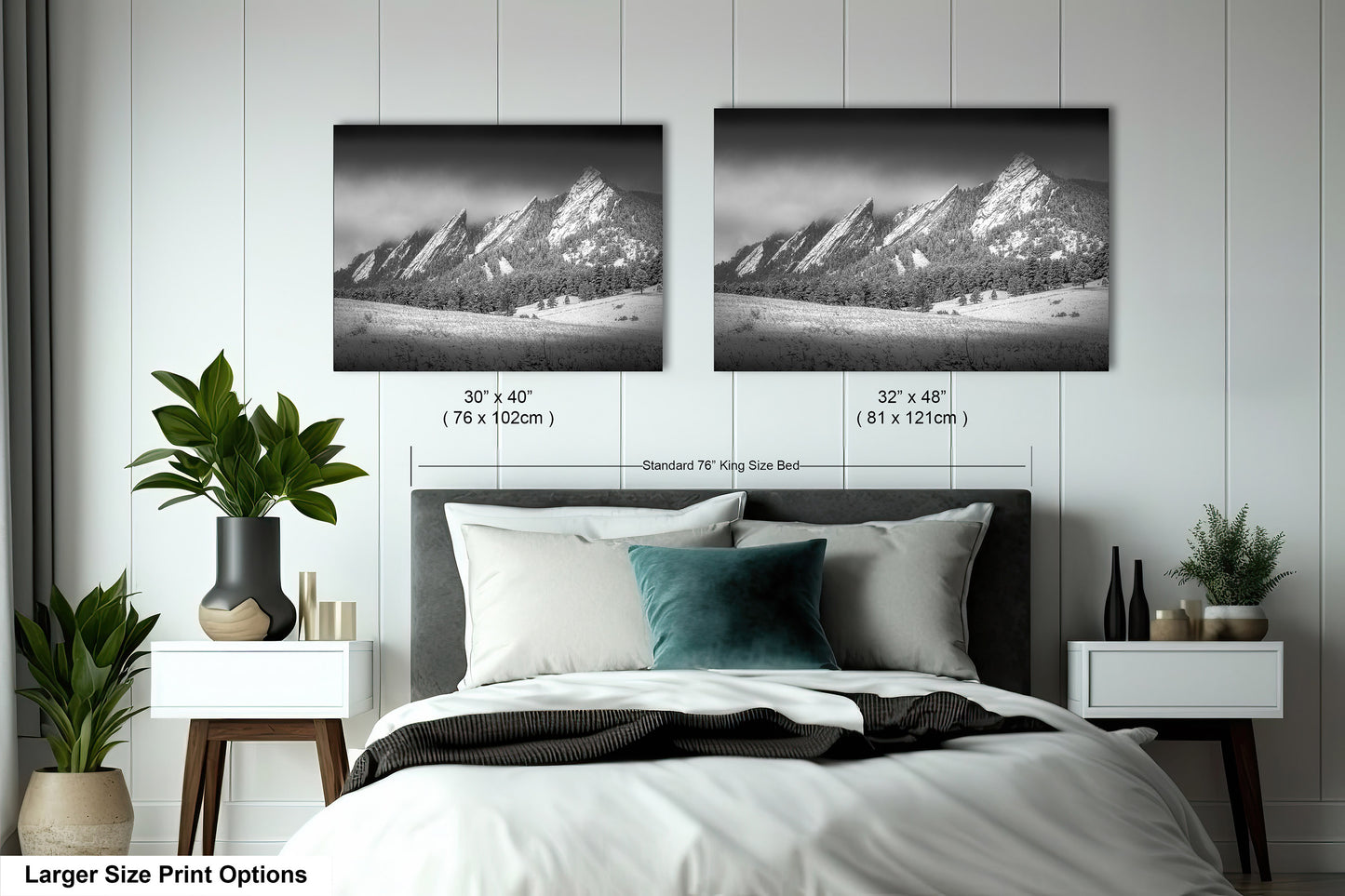 Boulder Colorado | Flatirons | Boulder | Black and White | Canvas/Metal/Acrylic and/or Print