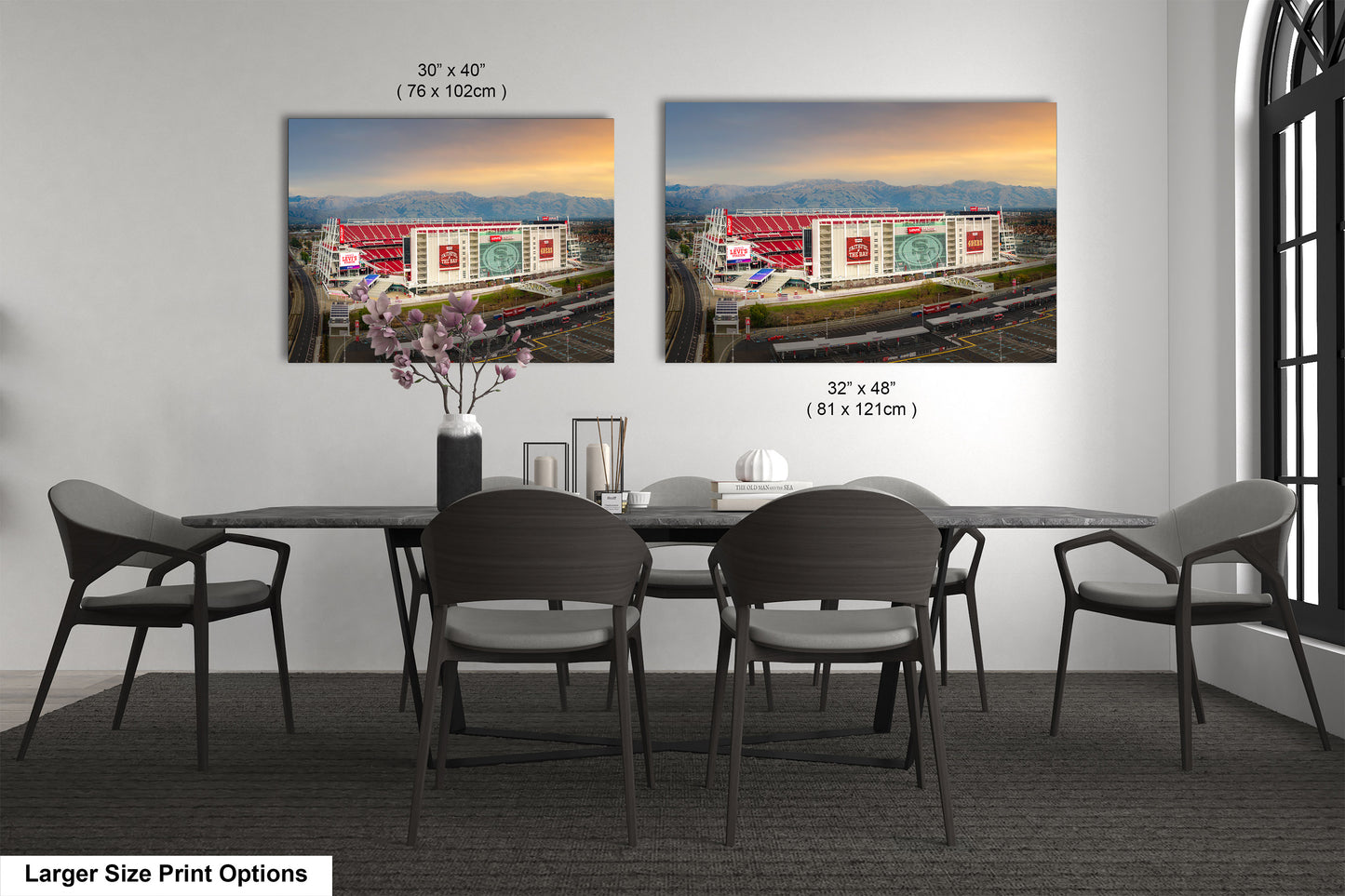 Levi's Stadium Wall Art | San Francisco 49ers Print & Bay Area Decor American Football Season for Man Cave or Game Room