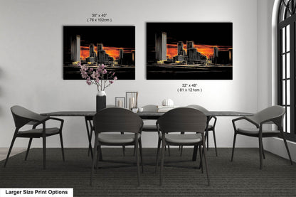 Tulsa Skyline Wall Art, Abstract Tulsa Skyline Print, Tulsa Abstract Art, Tulsa Print, Tulsa Oklahoma Abstract Wall Art