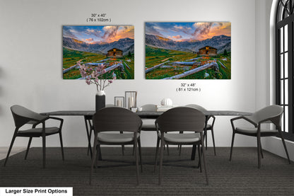 Mayflower Gulch sunset landscape, Leadville Colorado, San Juan mountains, mountain sunset, Rocky Mountains, Colorado art, triptych