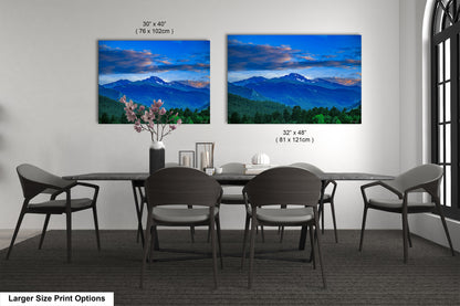 Rocky Mountain national park, Colorado canvas, Estes Park photo, Longs Peak picture, mountain wall decor