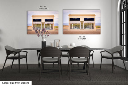 Marfa Texas Fashion Store Photography Wall Art Print - Neutral Room Decor Poster on Premium Photo Paper, Canvas, Acrylic, or Metal