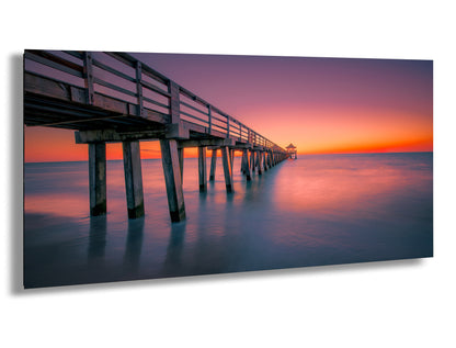 Naples Pier Sunset Art Print - Florida Gulf Coast Photography