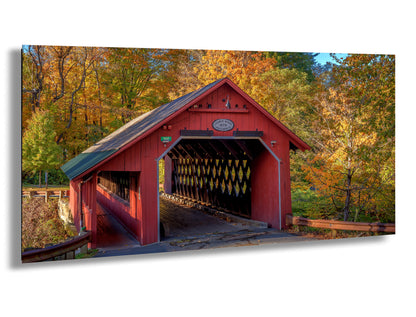 Creamery Covered Bridge Art Print - Brattleboro Vermont Scenic Decor