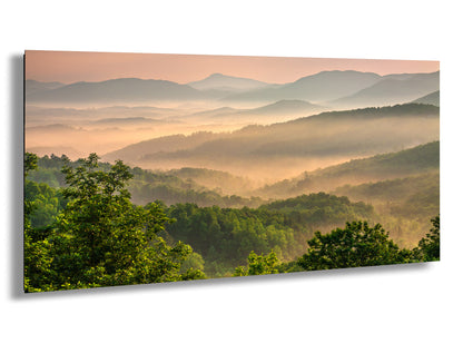Blue Ridge Mountains at sunrise, from the Blue Ridge Parkway