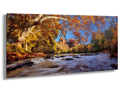 Autumn View of Red Rock Crossing and Cathedral Rock Sedona Northern Arizona