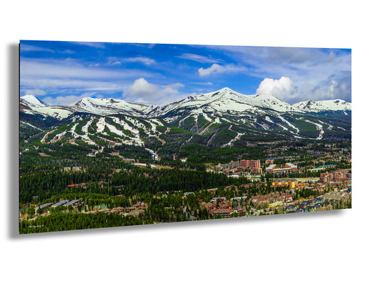 Breckenridge wall art, Breckenridge art, panoramic large picture of Breckenridge ski runs, Colorado wall art, Colorado ski town