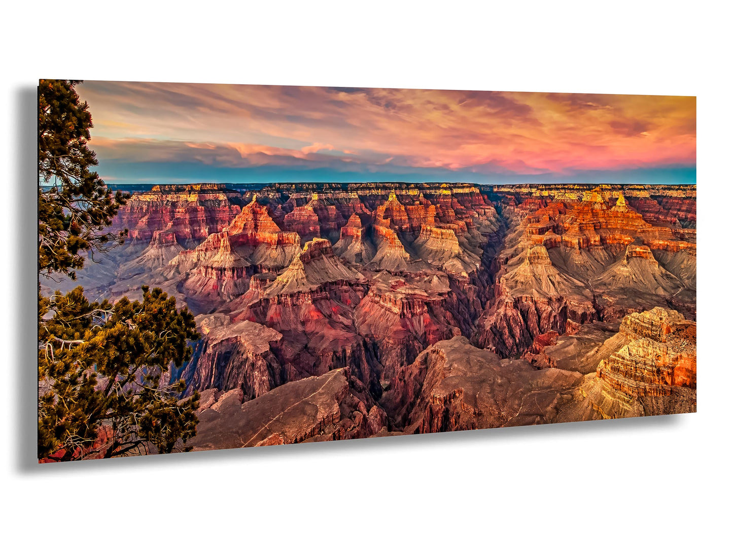Grand Canyon Sunset Photography, Landscape Canvas Print, Travel Art, Wall decor, South Rim Desert, Arizona Park, Red Rocks