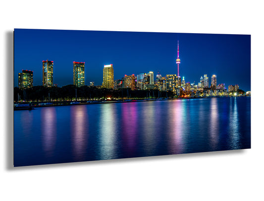 Toronto Skyline at Night on Canvas, Skyline, Photo Art, Canvas Print, Home Decor, Canvas Wall Art, Cityscape, Skyline Photography