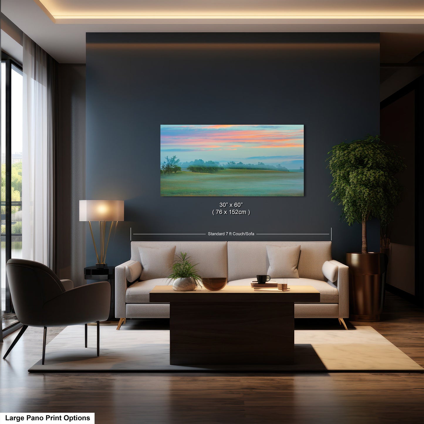 Misty Pastoral Scene, Pastel Colors at Sunrise, Misty Pasture