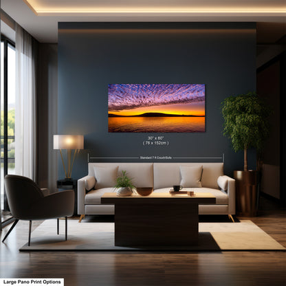 Golden Sunrise Canvas Print, Galapagos Islands, Landscape Image, Photo Art, Canvas Print, Canvas Wall Art, Galapagos Photography