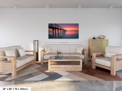 Naples Pier Sunset Art Print - Florida Gulf Coast Photography