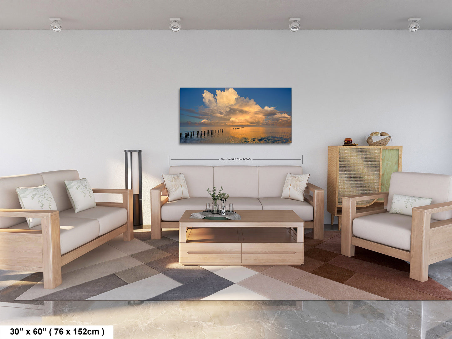Naples Sunrise Art Print - Tranquil Gulf Clouds and Old Pier Pillars Florida Coastal Scene