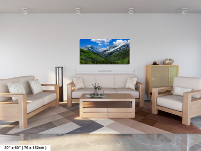 Colorado canvas print in springtime, Rocky mountains in spring, Colorado mountain art, printable wall art, Aspen Colorado
