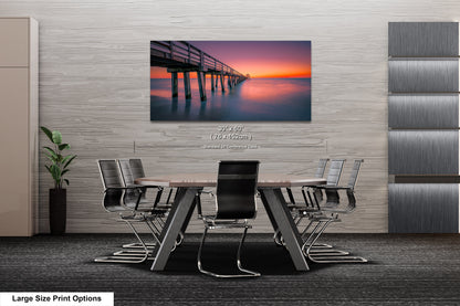 Naples Pier Sunset Art Print - Florida Gulf Coast Photography