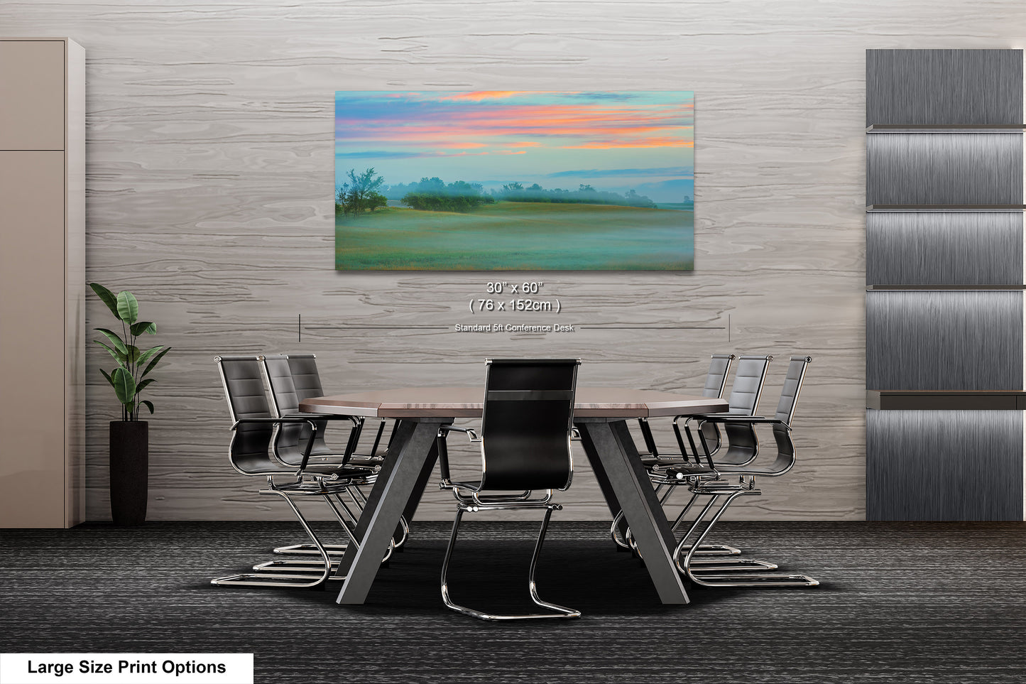 Misty Pastoral Scene, Pastel Colors at Sunrise, Misty Pasture
