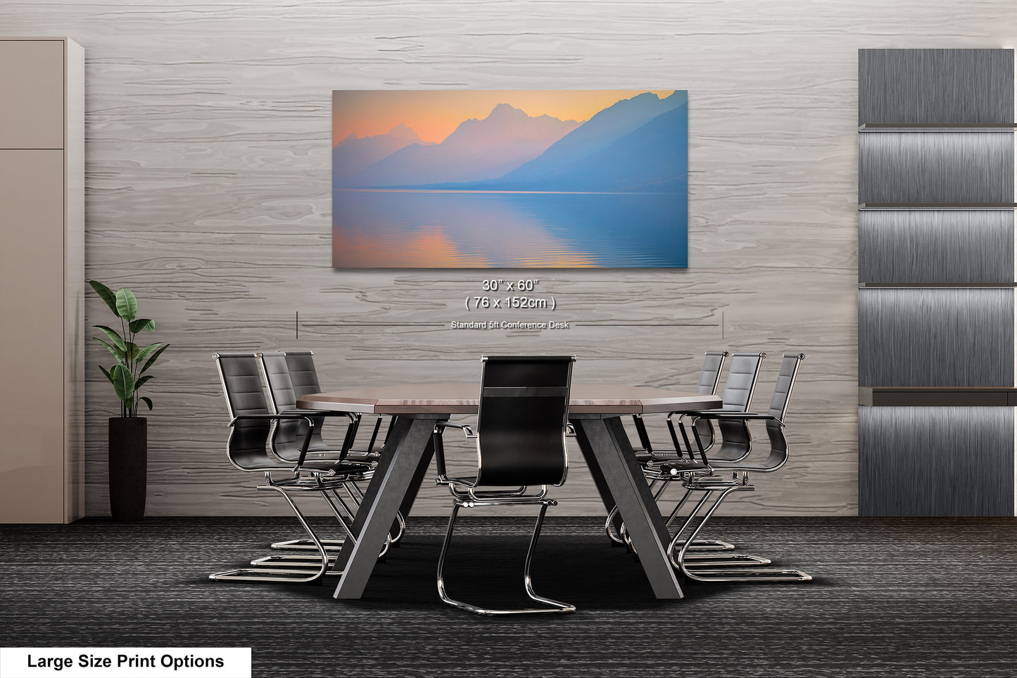 Grand Tetons in Mist at Jenny Lake - Serene Nature Landscape Art